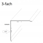 Preview: Edelstahl V2A L-Profil hochglanzpoliert 1,0 mm stark Super-Mirror 8