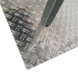Preview: Grillteppich, Kaminbodenplatten aus Aluminium Riffelblech Duett 1,5/2,0mm stark