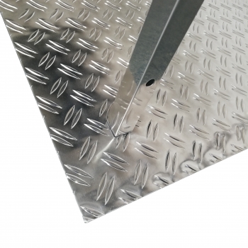 Grillteppich, Kaminbodenplatten aus Aluminium Riffelblech Duett 1,5/2,0mm stark