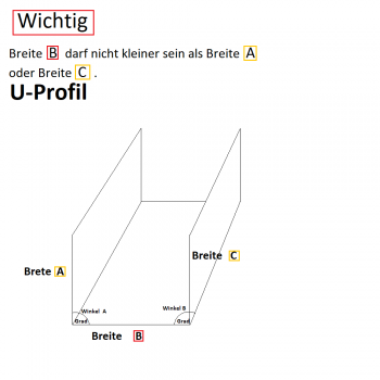 U-Profil aus Stahl verzinkt RAL 9002 nasslackiert 0,75mm stark grauweiß